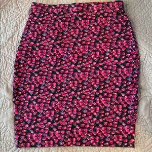 Floral Body Con Skirt